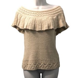 Anthropologie sweater 100% cotton Size XS cream color